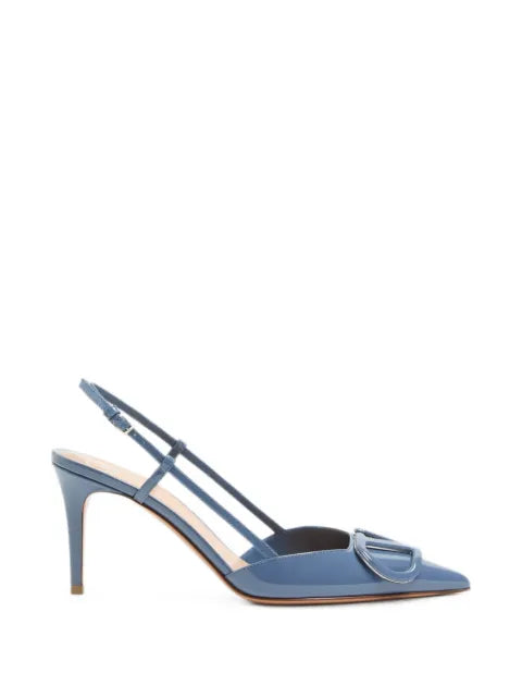 Valentino Garavani VLogo Signature patent leather slingback pumps