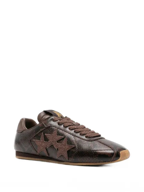 AMIRI python-effect star-patch sneakers