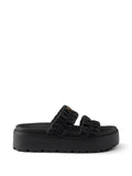 Prada Matelassé nappa leather flatform slides