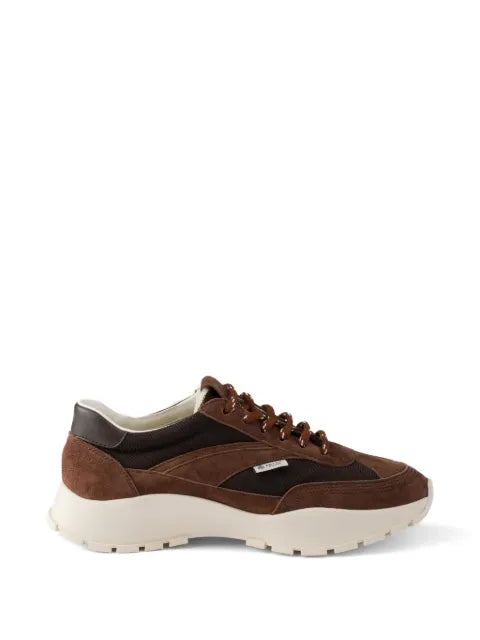 Prada mesh suede sneakers