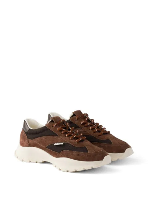 Prada mesh suede sneakers