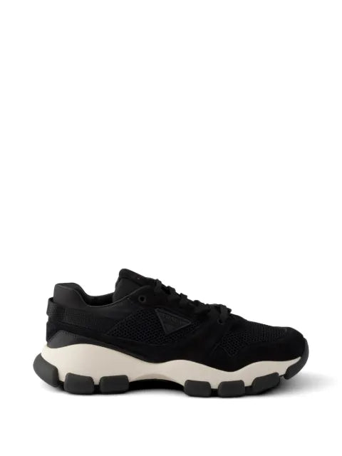 Prada logo-patch panelled sneakers