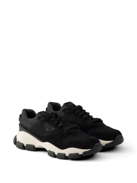 Prada logo-patch panelled sneakers