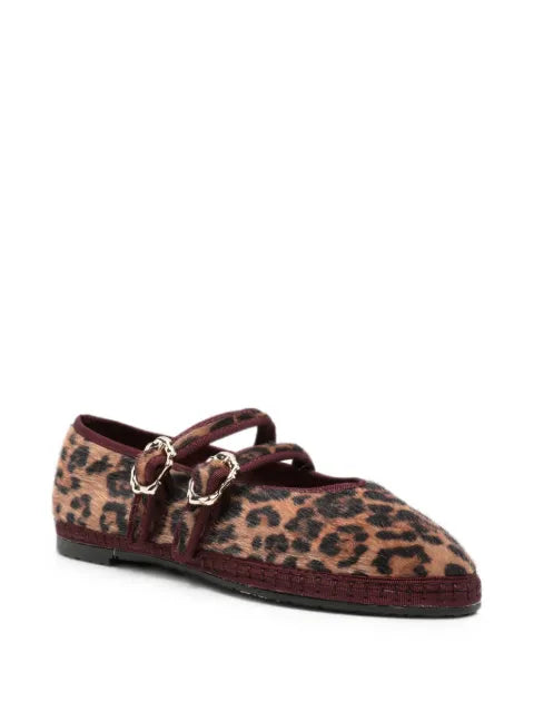 FLABELUS Claire leopard-print ballet flats
