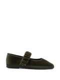 FLABELUS Mafalda velvet forest green ballet flats