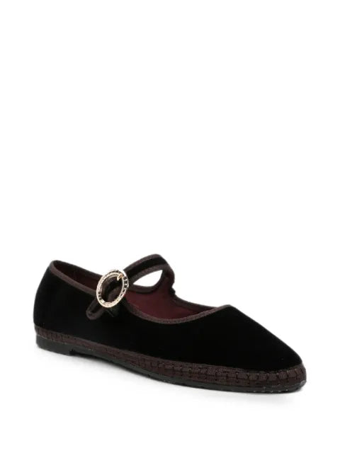 FLABELUS Sethe velvet mary jane ballet flats