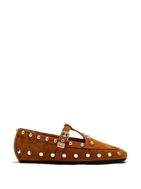 GANNI stud-embellished ballet flats