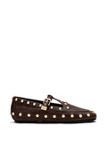 GANNI Mary Jenny moccasins in brown