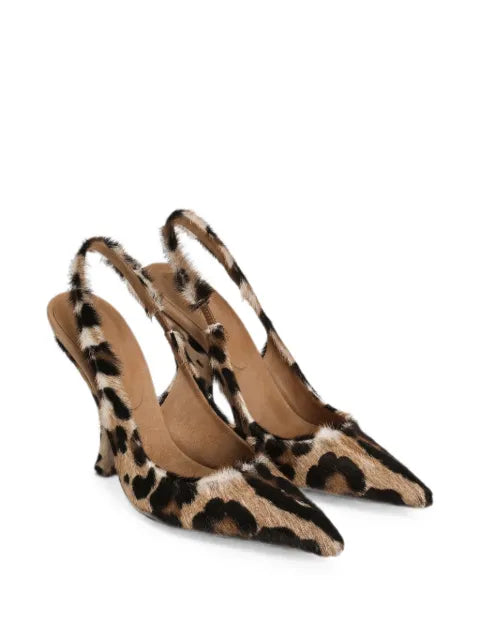 Dolce & Gabbana leo kid-leather slingbacks