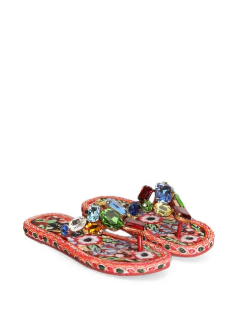 Dolce & Gabbana Carretto-print flip-flops