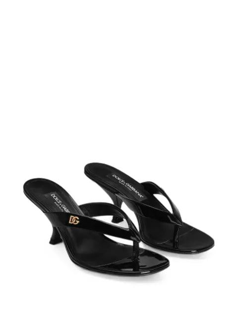 Dolce & Gabbana patent leather thong sandals