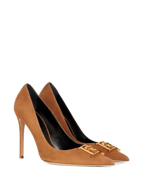 Elisabetta Franchi suede pumps with logo detail