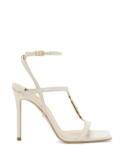Elisabetta Franchi leather sandals with logo detail
