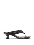 GANNI Melissa thong kitten heels in leopard
