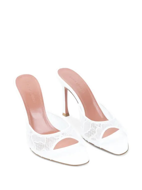 Amina Muaddi Alexa lace slippers 95