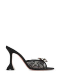 Amina Muaddi crystal-embellished lace sandals