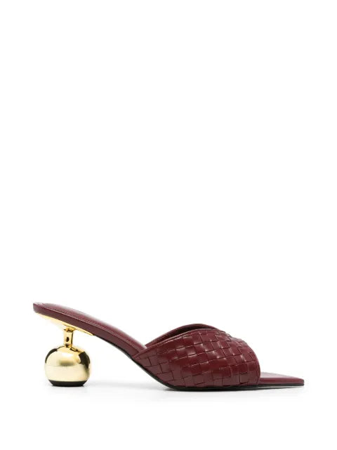 JW Pei Ellie woven sphere heel mules