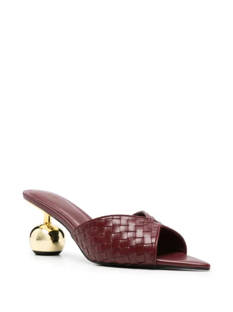 JW Pei Ellie woven sphere heel mules
