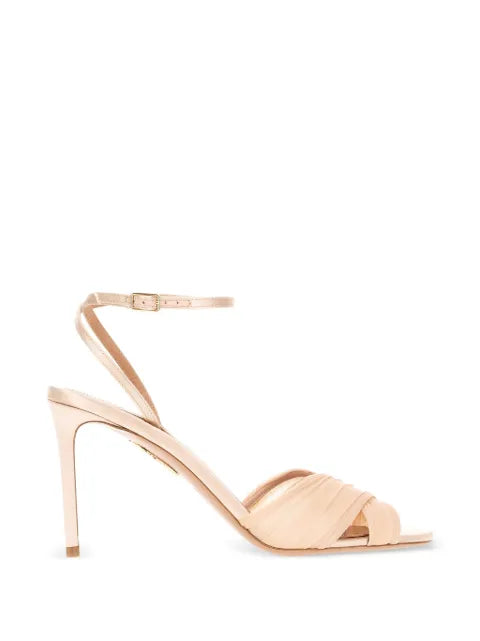 Aquazzura Voile ruched-strap sandals