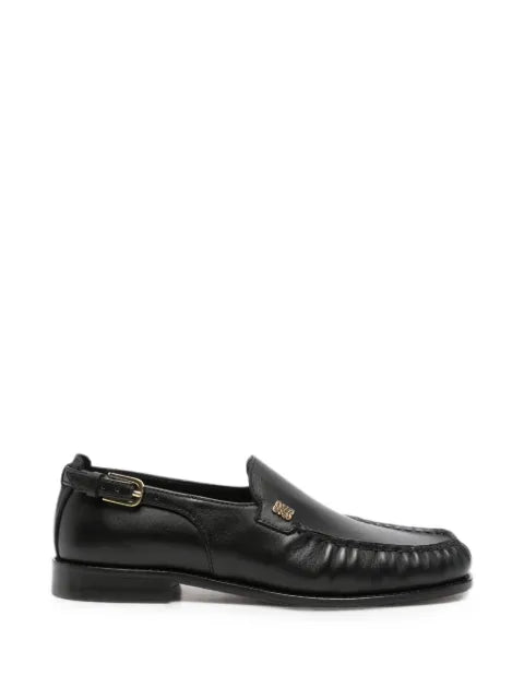 SANDRO buckle-detail leather loafers