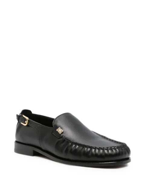 SANDRO buckle-detail leather loafers