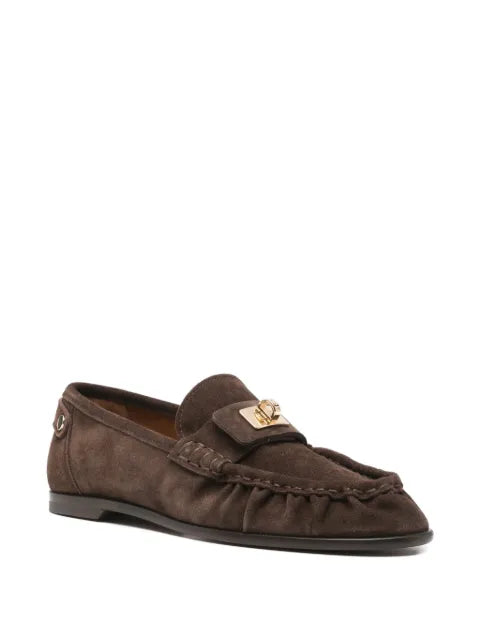 SANDRO suede loafers with clasp