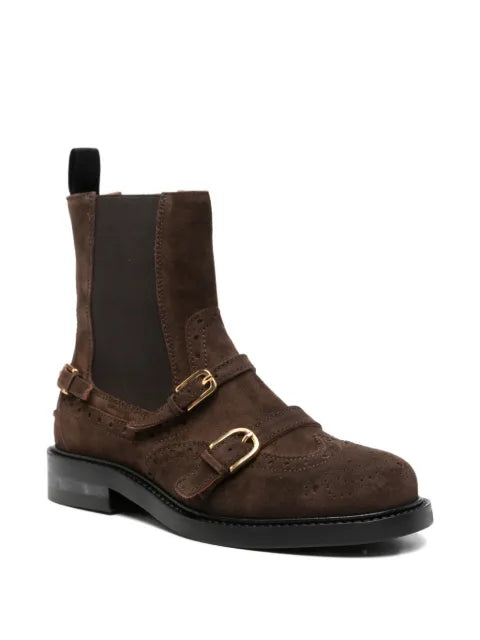 SANDRO buckled brogue ankle boots
