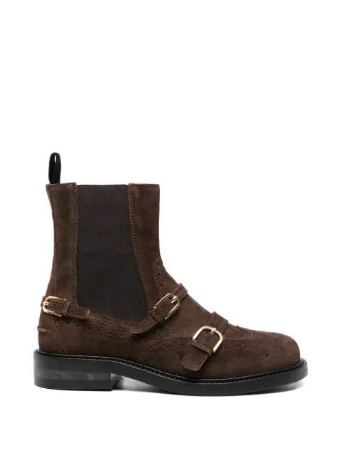 SANDRO buckled brogue ankle boots