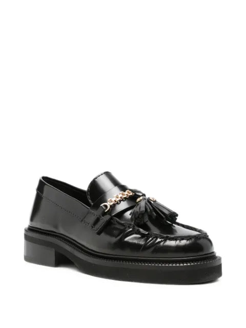 Maje tassel-detail chain-link loafers