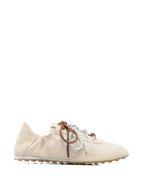 Maje bead-embellished lace-up sneakers