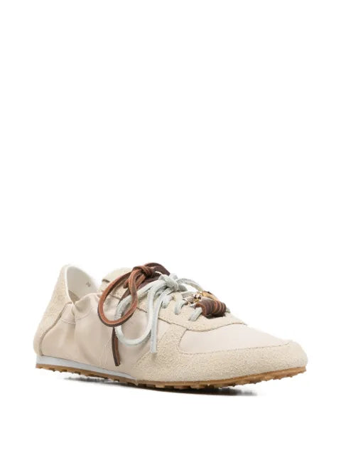 Maje bead-embellished lace-up sneakers