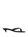 TOTEME croco-embossed heeled flip flops