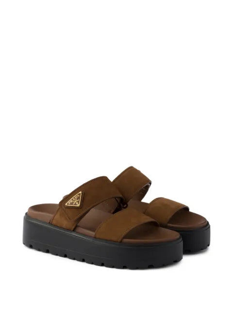 Prada nubuck slides
