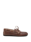Miu Miu bleached leather deck shoes