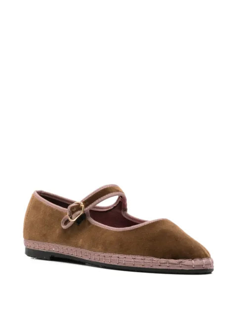 FLABELUS Balthasar velvet mary jane ballet flats