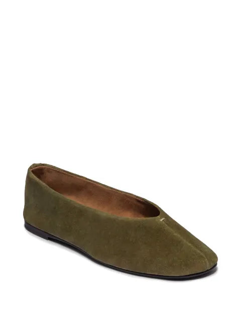 Bernardo suede square-toe ballet flats