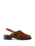 Claudie Pierlot topstitched smooth leather clogs