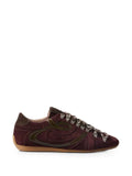 Claudie Pierlot Burgundy suede swing trainers
