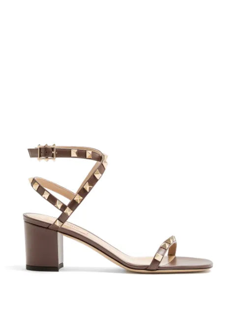 Valentino Garavani Rockstud calfskin sandals with straps 60mm
