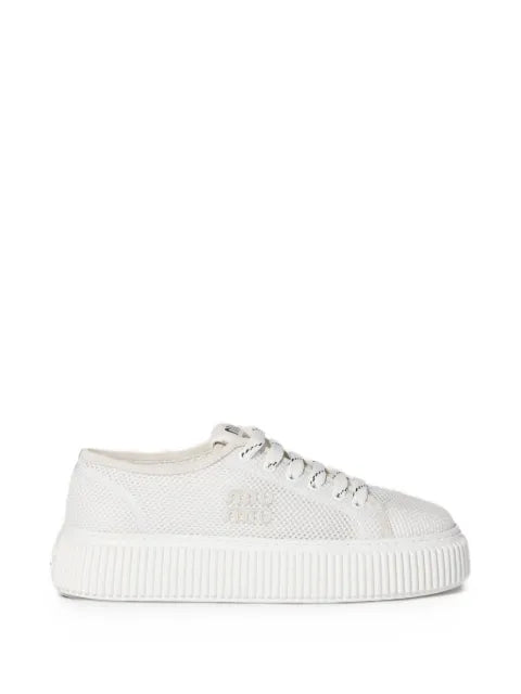Miu Miu mesh fabric sneakers