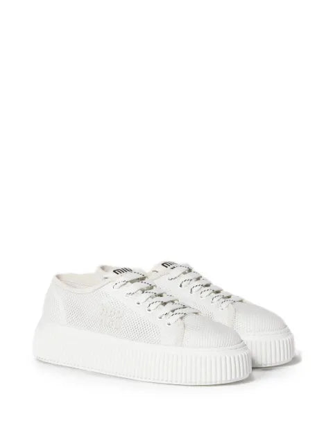 Miu Miu mesh fabric sneakers