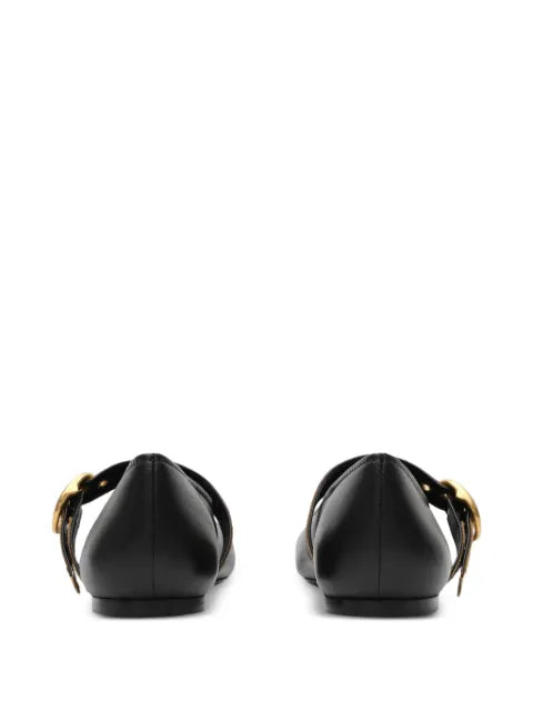 Burberry Check strap leather Robin ballerinas