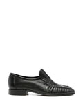 The Row ruched almond-toe loafers