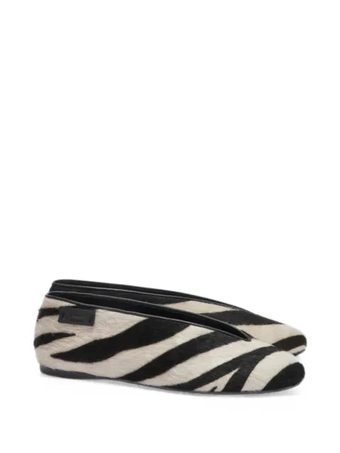 Moschino zebra-print ballet flats