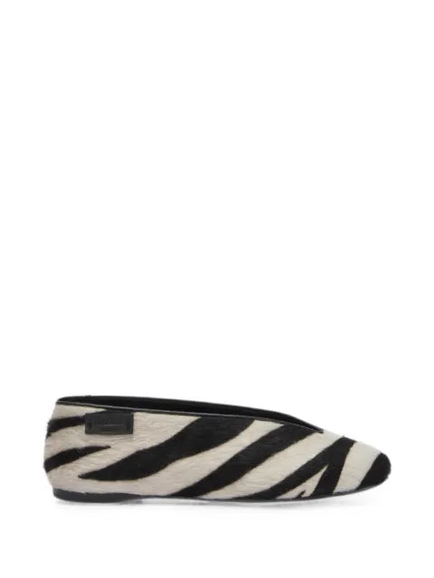 Moschino zebra-print ballet flats