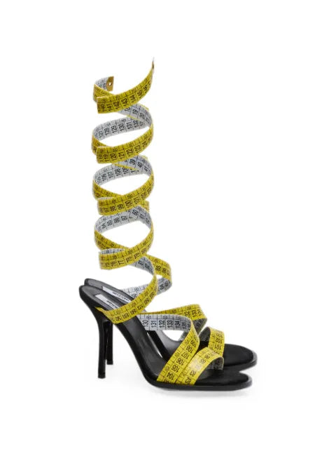 Moschino measuring-tape spiral sandals