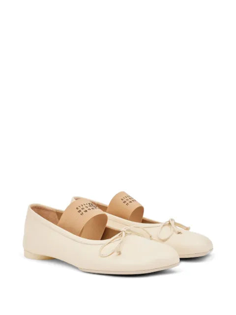 MM6 Maison Margiela Anatomic numeric-strap ballet flats