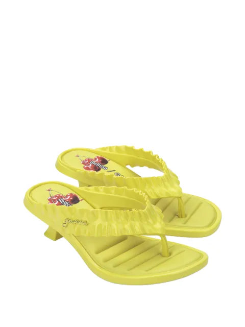 Melissa x Ganni ruffled kitten-heel sandals