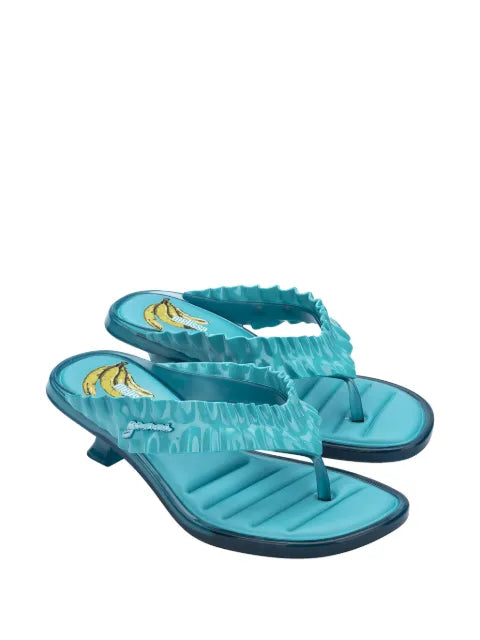 Melissa x Ganni ruffled kitten-heel sandals