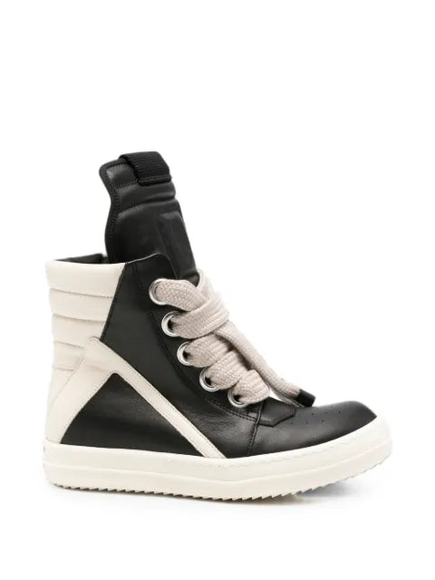 Rick Owens Tower jumbolace Geobasket sneakers in full grain cow leather